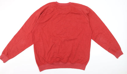 Greg Norman Men's Red XL Pullover Cotton Blend Crew Sweatshirt