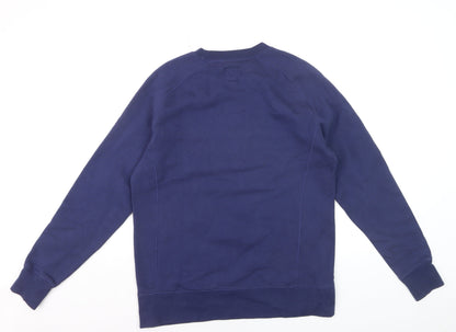 Champion Men's Blue Small Pullover Sweatshirt Crew Neck Logo Sportswear