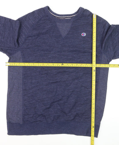 Champion Men's Blue Crew Neck Pullover Sweatshirt Size L