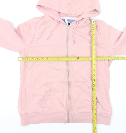 Crew Clothing Company Pink Full Zip Women's Hoodie Size 12