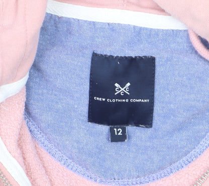 Crew Clothing Company Pink Full Zip Women's Hoodie Size 12