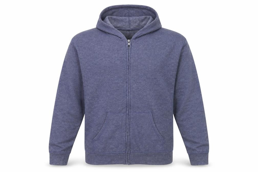 Hanes Men's Blue Full Zip Fleece Hoodie Size M