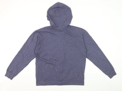 Hanes Men's Blue Full Zip Fleece Hoodie Size M