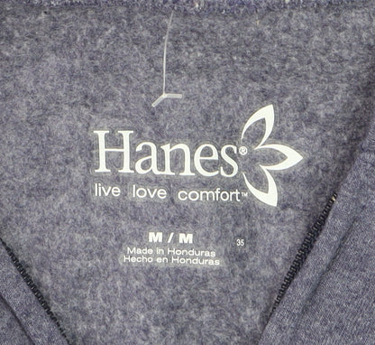 Hanes Men's Blue Full Zip Fleece Hoodie Size M