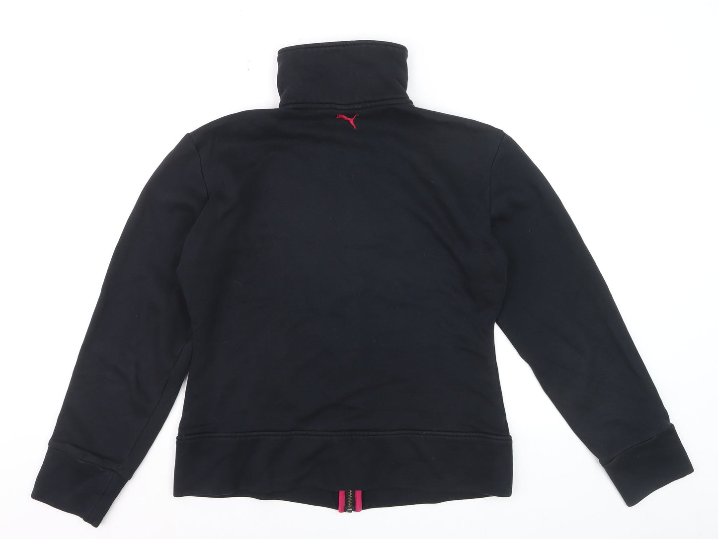 Puma Women Black Full Zip Sweatshirt Size 14 Classic Fit