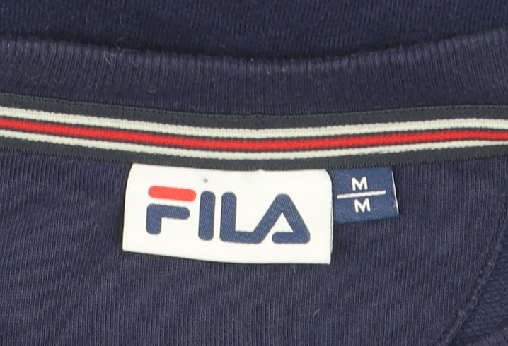FILA Men's Blue Crew Neck Logo Sweatshirt Size M Regular Fit