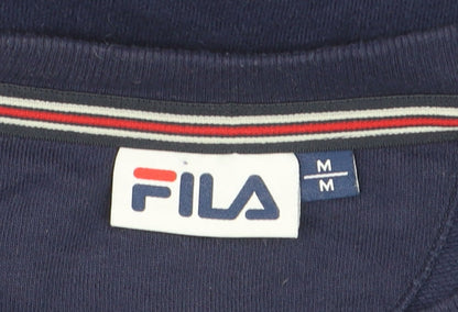 FILA Men's Blue Crew Neck Logo Sweatshirt Size M Regular Fit