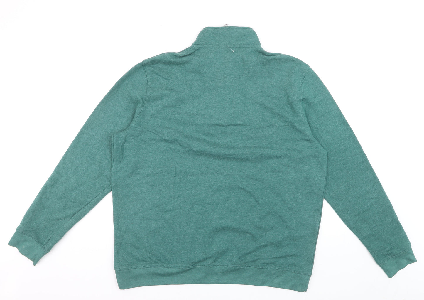 Croft & Barrow Men's Green L 1/4 Zip High Neck Sweatshirt