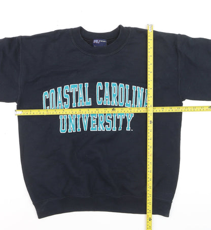 MV Sport Men's Black Coastal Carolina University Pullover Sweatshirt S