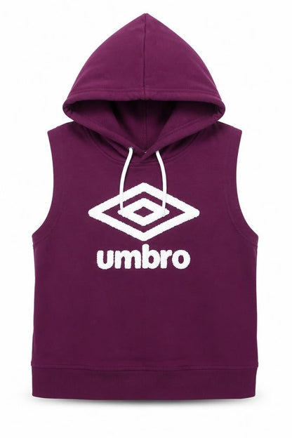 Umbro Mens Purple Sleeveless Hoodie Small Polyester Blend