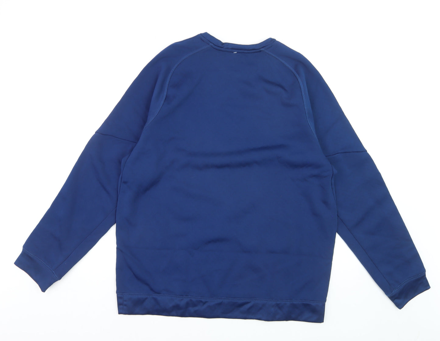 Fila Men Blue Crew Neck Pullover Sweatshirt Size L Sports Style