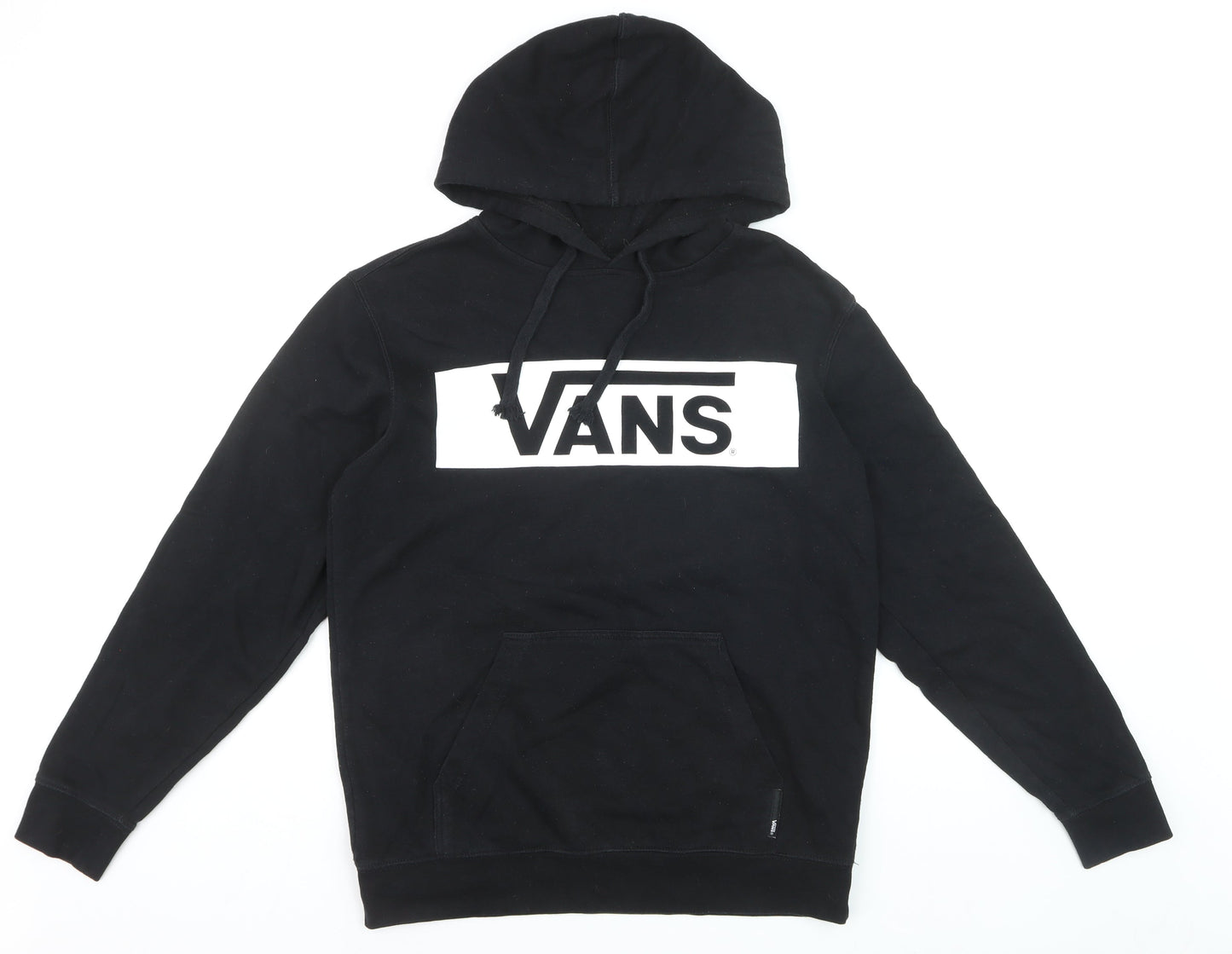 Vans Men's Black Pullover Hoodie Size S Logo Fleece Skate Style
