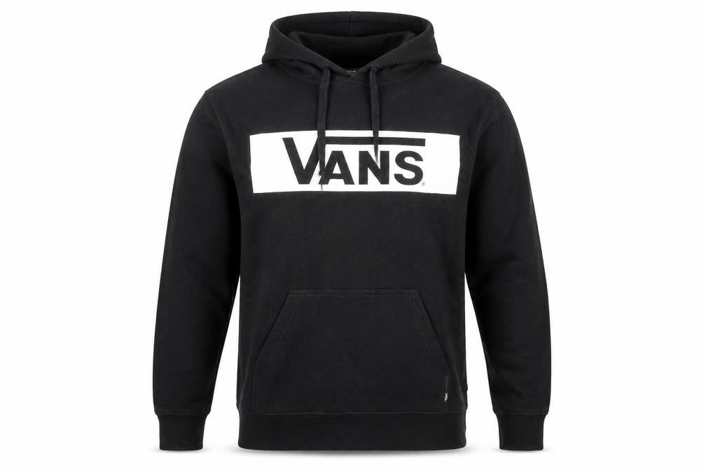 Vans Men's Black Pullover Hoodie Size S Logo Fleece Skate Style