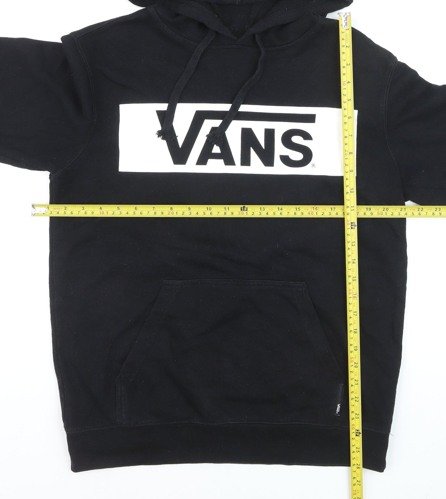 Vans Men's Black Pullover Hoodie Size S Logo Fleece Skate Style