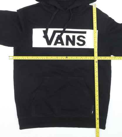 Vans Men's Black Pullover Hoodie Size S Logo Fleece Skate Style
