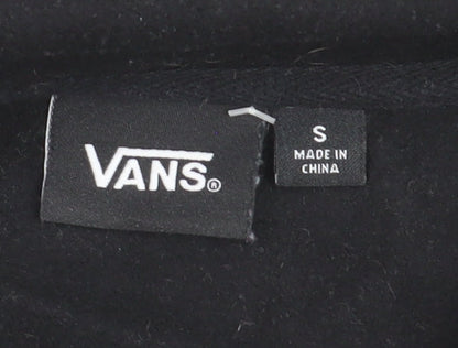 Vans Men's Black Pullover Hoodie Size S Logo Fleece Skate Style