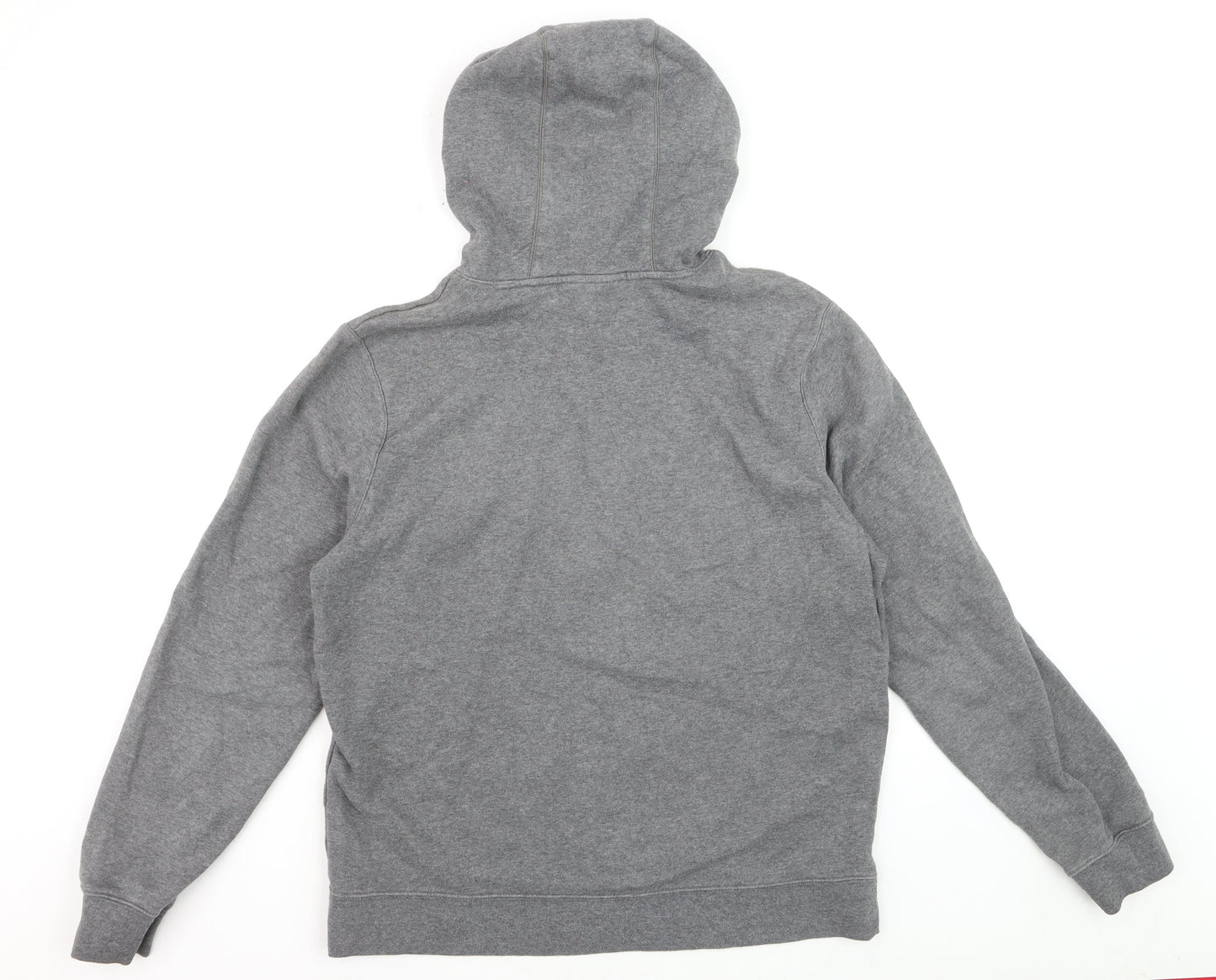 Fila Men's Grey Pullover Hoodie Medium Logo Fleece Sweatshirt