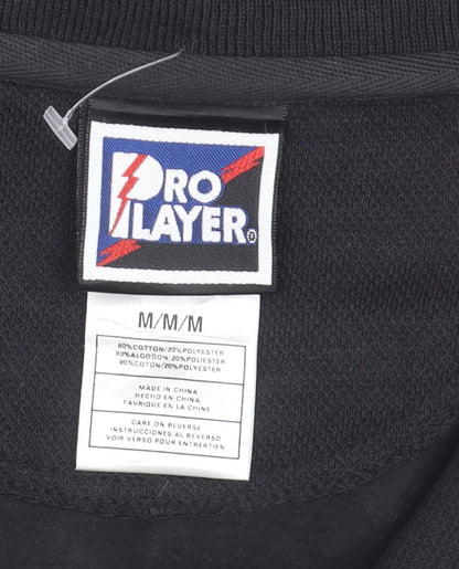 Pro Player Men's Black Spurs 1/4 Zip Sweatshirt M Vintage Sports Style