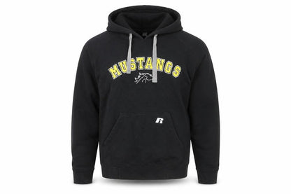 Russell Athletic Men’s Black M Pullover Hoodie Mustangs Sports Logo