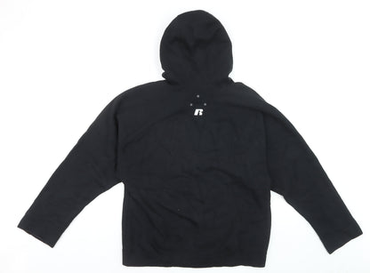 Russell Athletic Men’s Black M Pullover Hoodie Mustangs Sports Logo