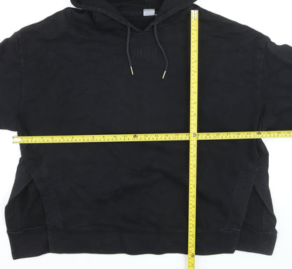 Puma Men's Black Pullover Hoodie XL Fleece Cotton Blend