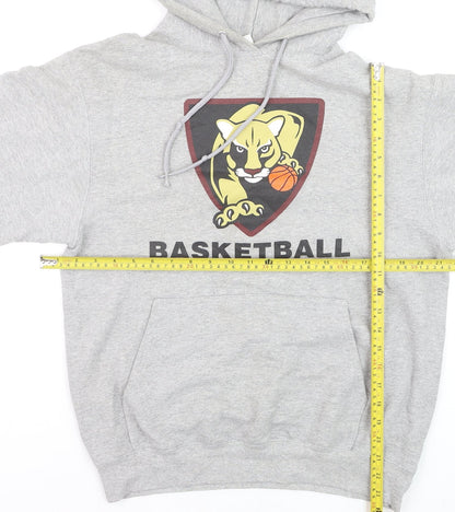 Port & Company Men's Grey Pullover Basketball Hoodie Size M