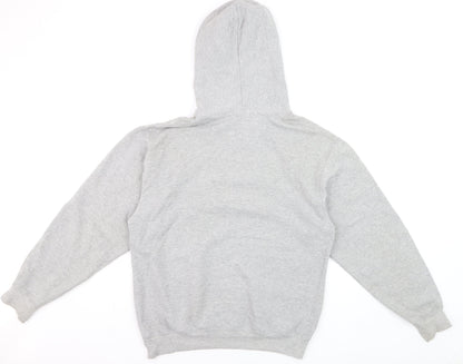 Port & Company Men's Grey Pullover Basketball Hoodie Size M