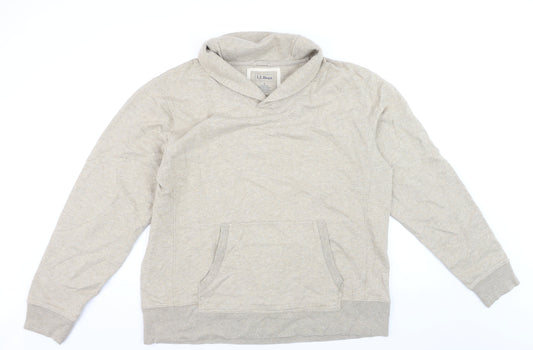 L.L.Bean Men's Beige Pullover Sweatshirt Size L Regular Fit