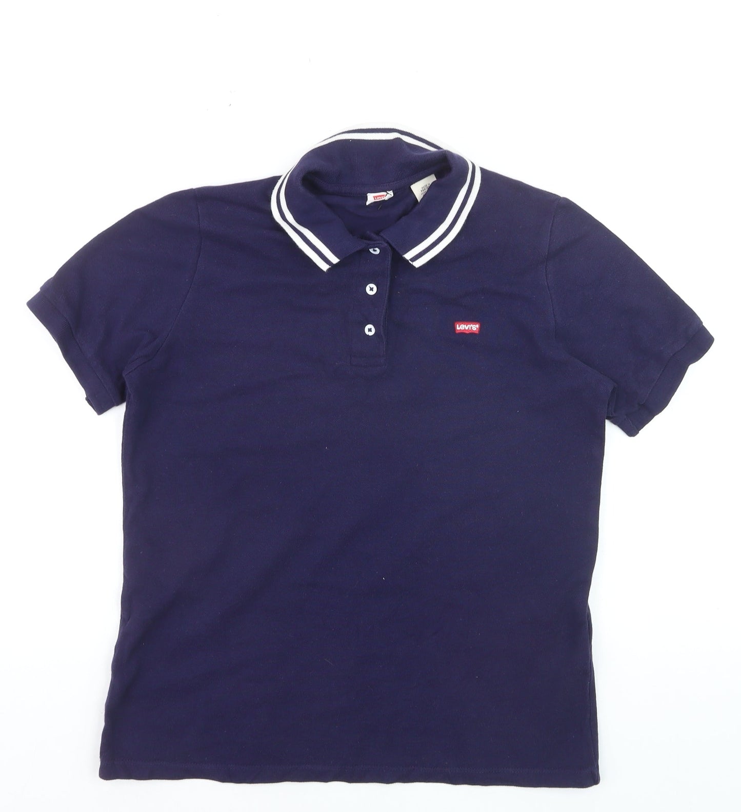 Levi's Boys Navy Blue Polo Shirt XS Short Sleeve Cotton Classic Fit