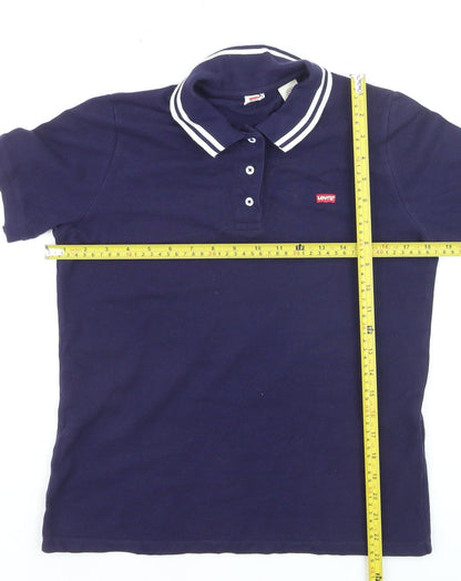 Levi's Boys Navy Blue Polo Shirt XS Short Sleeve Cotton Classic Fit