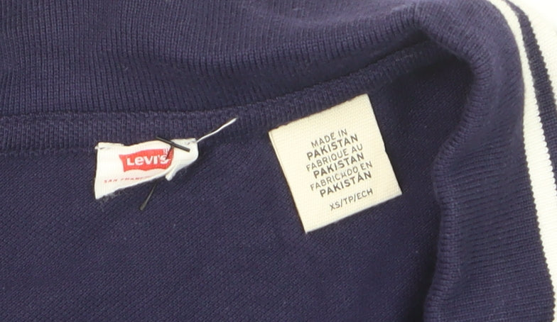 Levi's Boys Navy Blue Polo Shirt XS Short Sleeve Cotton Classic Fit