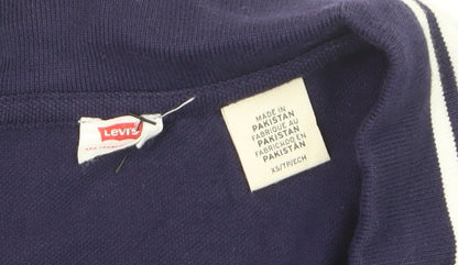 Levi's Boys Navy Blue Polo Shirt XS Short Sleeve Cotton Classic Fit