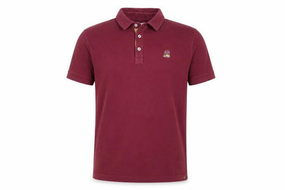 Salt & Bromley Men's Red Cotton Short Sleeve Polo Shirt Size L