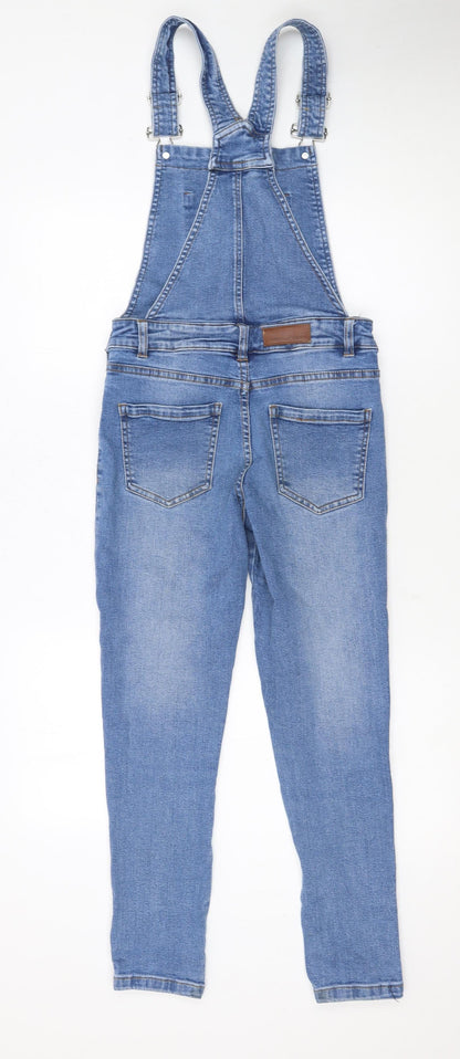 River Island Girls Blue Denim Dungarees 12 Years Adjustable Straps