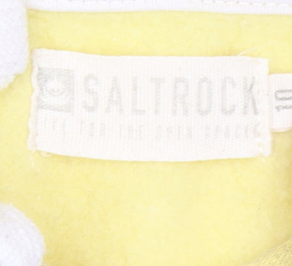 Saltrock Women Yellow Pullover Hoodie Size S Cotton Blend