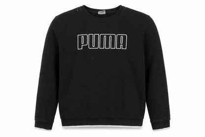 Puma Womens Black Crew Neck Pullover Sweatshirt Size 16