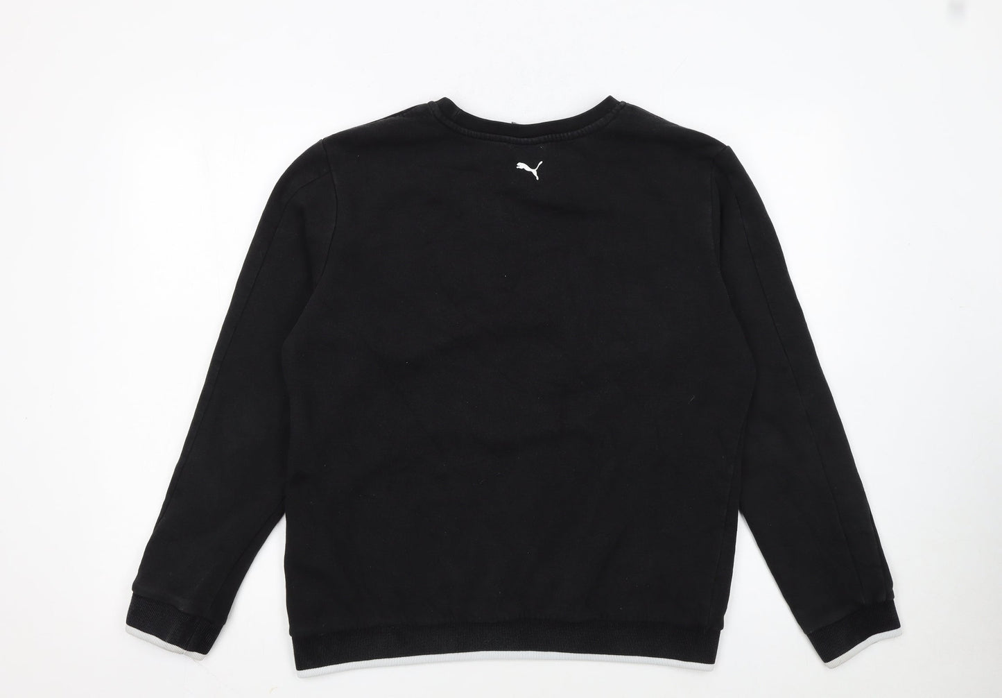 Puma Womens Black Crew Neck Pullover Sweatshirt Size 16