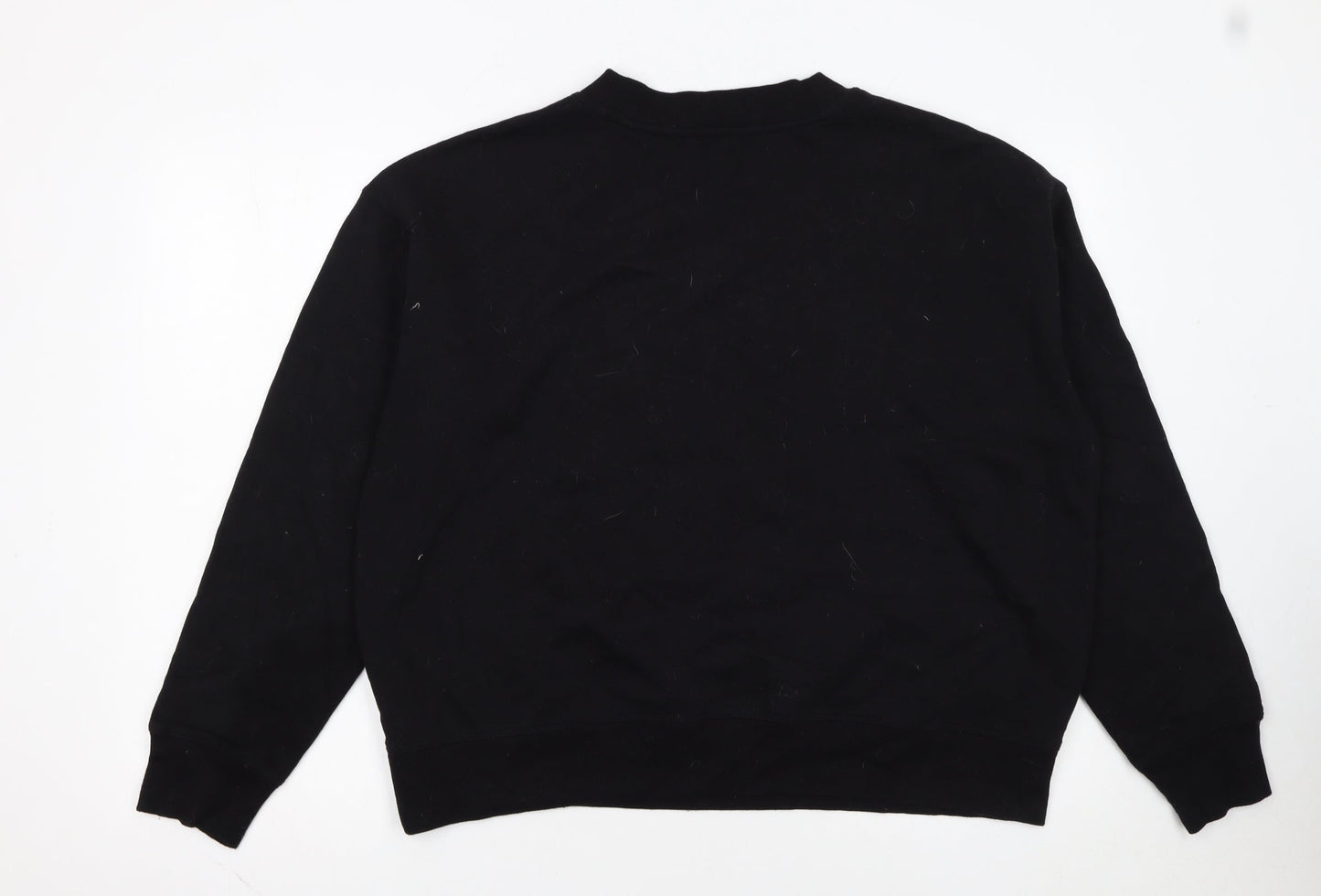 DKNY Jeans Women's Black Logo Pullover Sweatshirt Size L