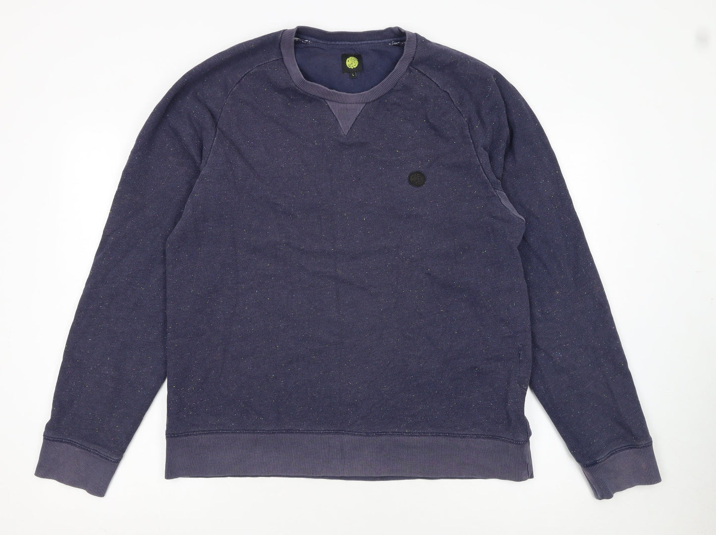 Pretty Green Men's Blue Crew Neck Cotton Sweatshirt Size L