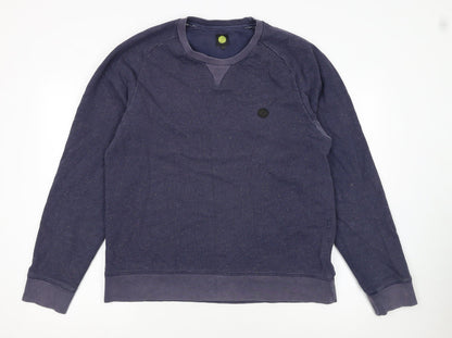 Pretty Green Men's Blue Crew Neck Cotton Sweatshirt Size L
