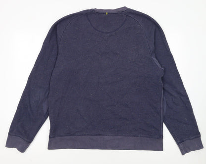 Pretty Green Men's Blue Crew Neck Cotton Sweatshirt Size L