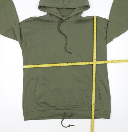 Noisy May Womens Green Pullover Hoodie Size L Drawstring Hem Casual