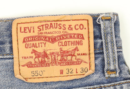 Levi's 550 Women's Blue Relaxed Fit Straight Leg Jeans Size 14