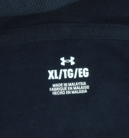 Under Armour Womens Black XL 1/2 Zip Hooded Sweatshirt