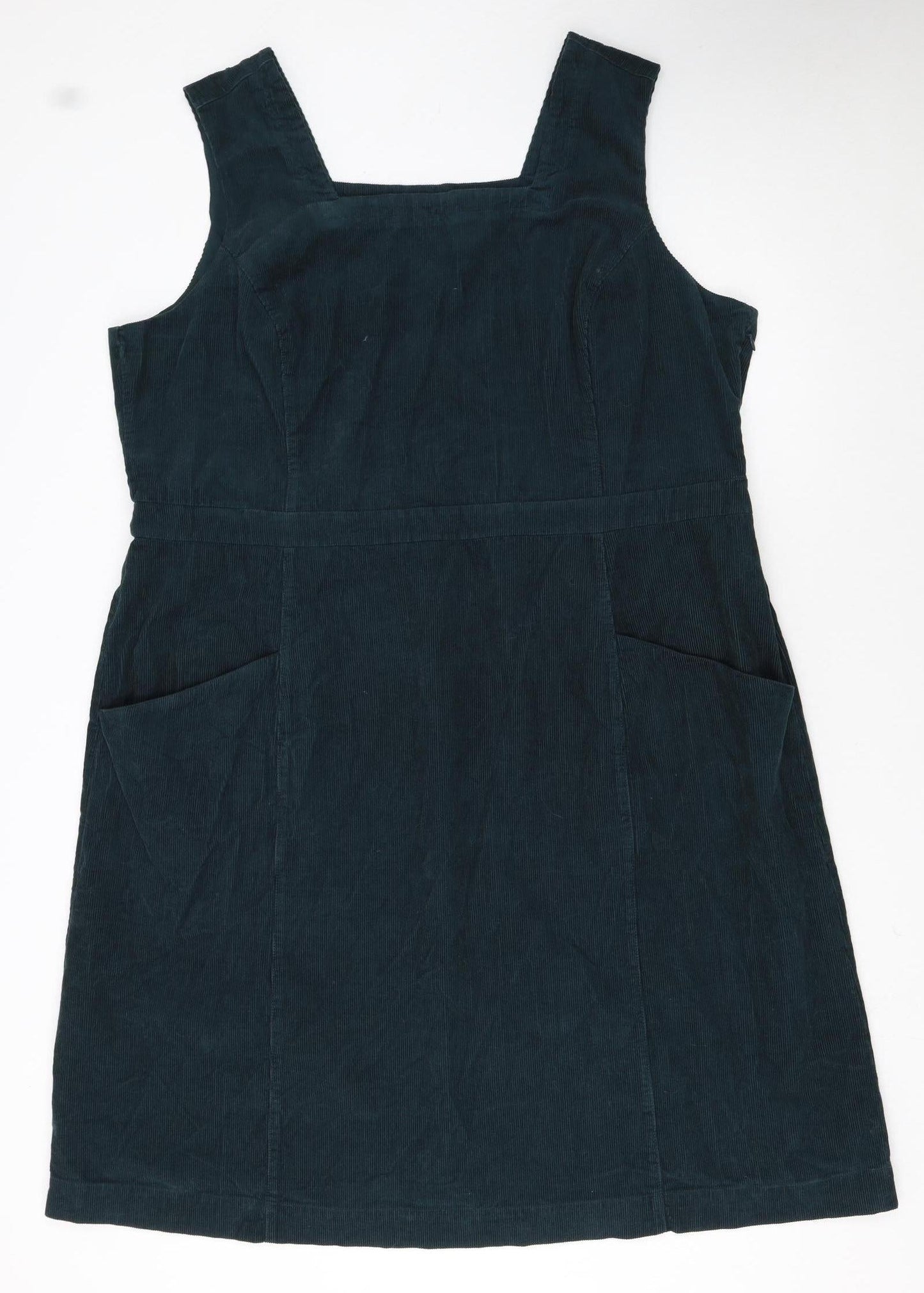 Seasalt Cornwall Women Blue Cotton Corduroy Pinafore Dress UK 24