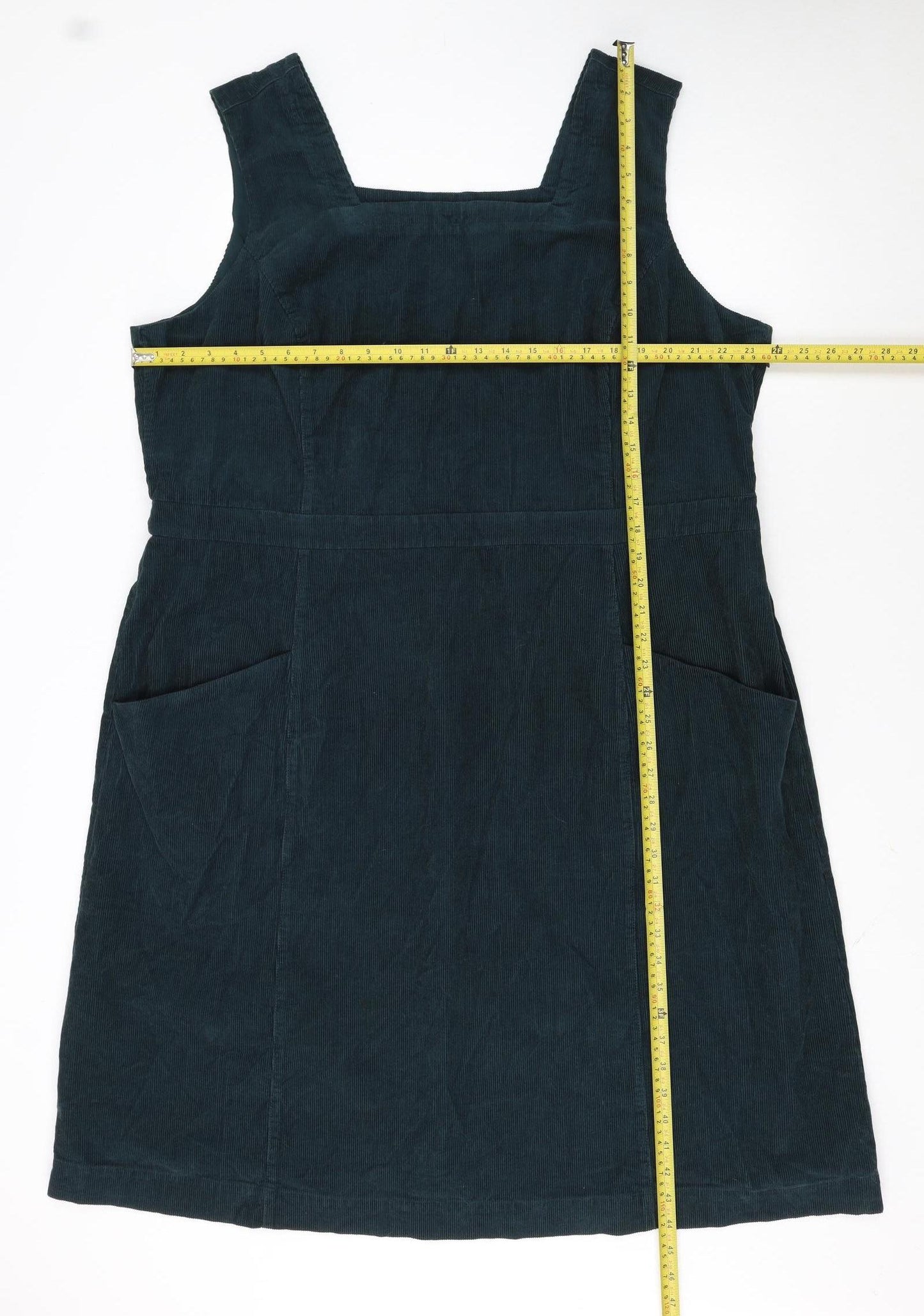 Seasalt Cornwall Women Blue Cotton Corduroy Pinafore Dress UK 24