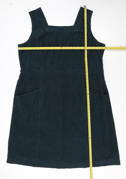 Seasalt Cornwall Women Blue Cotton Corduroy Pinafore Dress UK 24