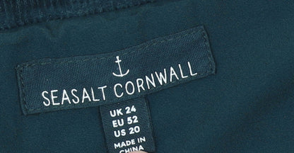 Seasalt Cornwall Women Blue Cotton Corduroy Pinafore Dress UK 24