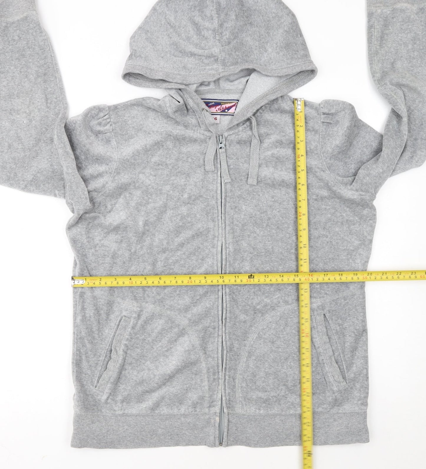 Next Women Grey Size 16 Full Zip Hoodie Cotton Blend