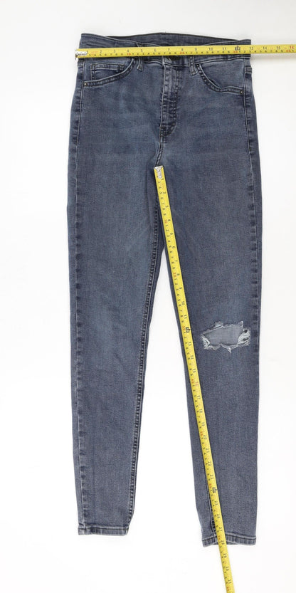 Topshop Women’s Blue High Rise Skinny Jeans Size 10 W28 L32